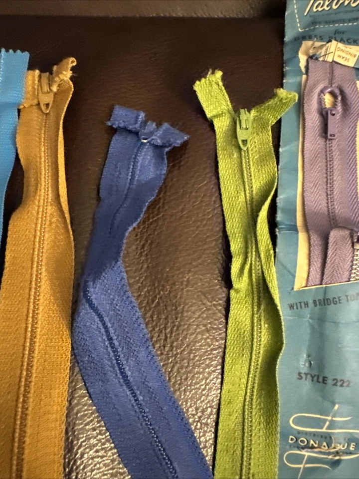 Zipper Lot of 12 7-9” Vintage All Marked Talon New Style 222 Orchid Closed End - Image 4 of 4
