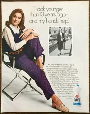 1970 Ivory Dishwashing Liquid Print Ad I Look Younger Than I Did 13 Years Ago