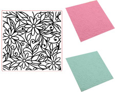 Flowers Leaves Plastic Embossing Folders for Card Making or Journaling Daisy Flo