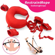 Women Restraint System Strap Hand Ankle Cuffs Strap Toy Couples BDSM Bondage Kit