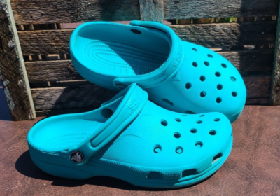 CROCS Men Turquoise Aqua Wave Water Clogs Crocs Turquoise Aqua and White Crocband Designer Clogs main image 4
