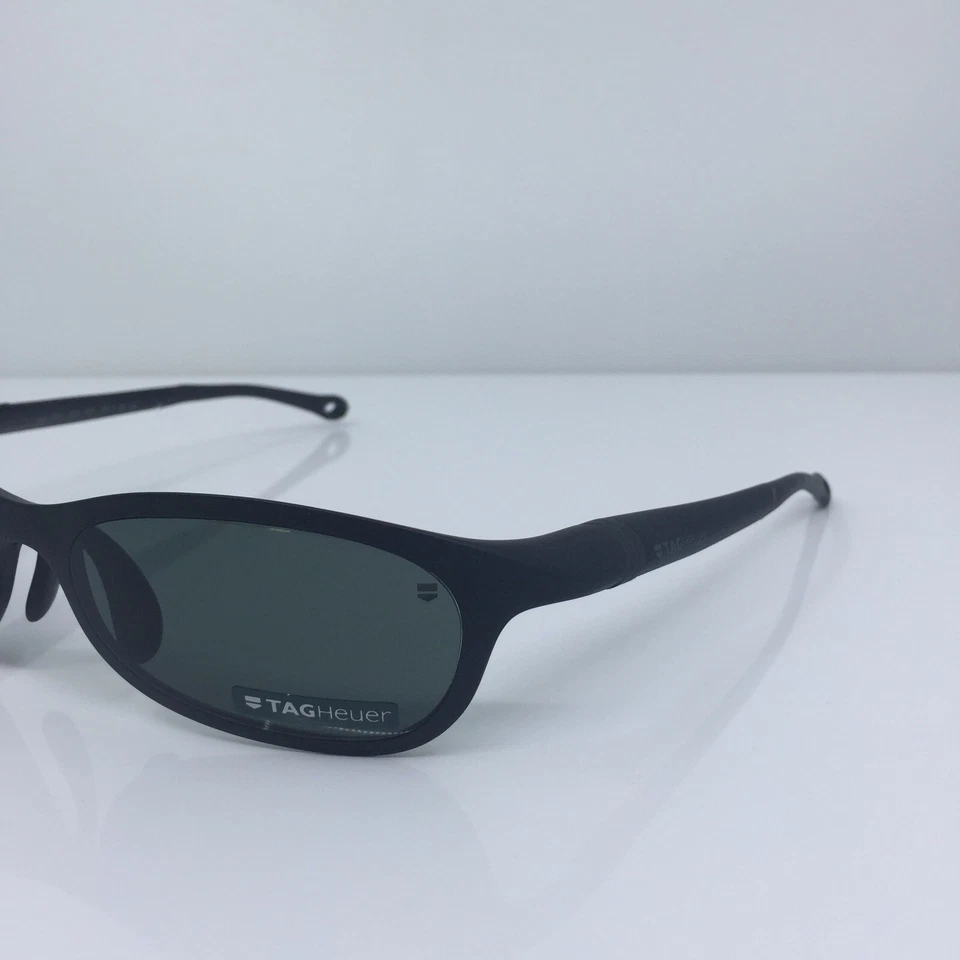 Nuevas gafas de sol deportivas Tag Heuer TH 1001 C. 301 negras cepilladas 56-19 mm Foto 3 de 4