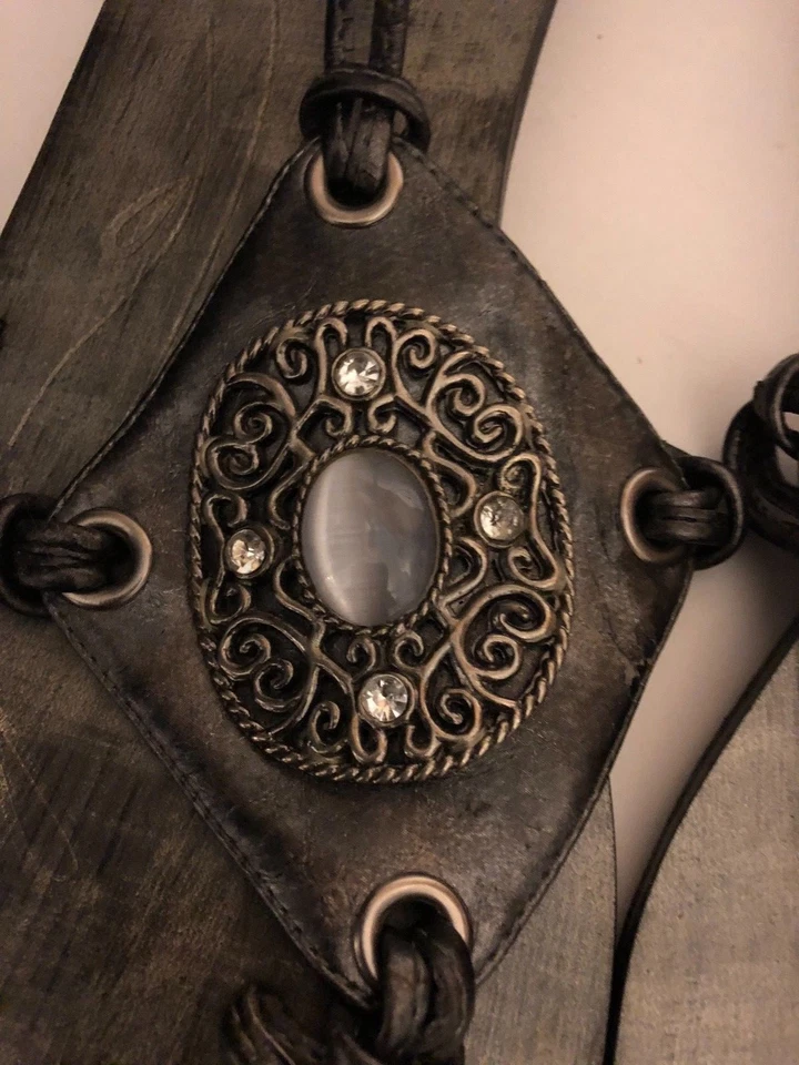 Sandalias Breckelle's Joyas Gladiador Boho Tanga Estilo Juegos con disfraces Tema LARP GOT Foto 2 de 4