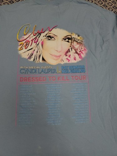 2014 CHER Dress to Kill Concert Tour Women's Size L T-Shirt - Picture 17 of 22