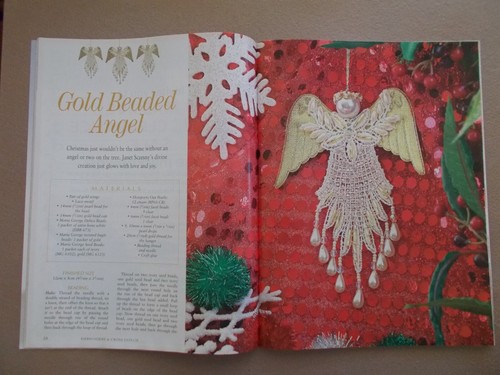 Embroidery & Cross Stitch Vol 12 #5~Xmas~Smocking~Goldwork~Bead~Ribbon Wreath... - Picture 12 of 15