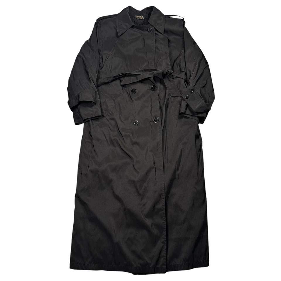 Vintage Forecaster of Boston Trench Coat Women's 13/14 Wool Lined Double Breast - Image 2 of 4