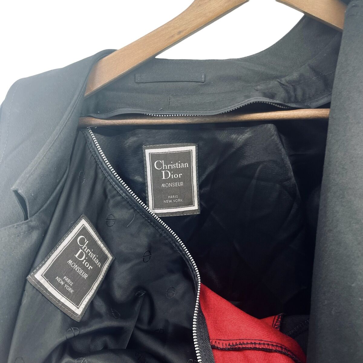 Christian Dior Monsieur Trench Coat Mens 44 Black Classic Christian Dior Monsieur Trench Coat Mens 44 Black Classic