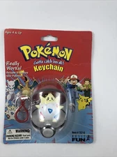 Pokemon Togepi Keychain Pokeball Figure Basic Fun 1999 NEW SEALED