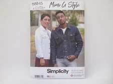 Simplicity 8845 Mimi G Style Unisex Jean Jacket Sewing Pattern/video Sz XS-XL