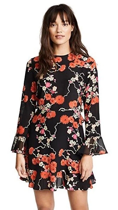 Rixo Rebecca Cherry Blossom Silk Floral Mini Dress Size Medium eBay
