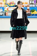 CHANEL 14K $5400 NWT MOST WANTED 2014 RUNWAY TWEED DRESS CC LOGO BUTTONS 38 NEW