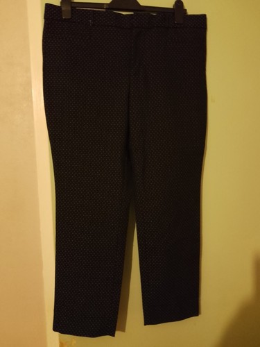 Banana Republic Black/White Dot Trousers, Size 14, Bnwt