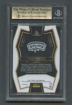 その他 2016-17 select Tony Parker silver 2016-17 Panini Select Silver Prizm TONY PARKER #129 BGS 9.5