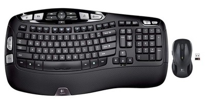 Logitech MK550 Wireless Wave K350 Keyboard and Mouse Combo Includes Keyboard and