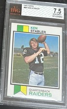 1973 Topps #487 Ken Stabler Rookie Beckett 7.5 Near Mint+  Well Centered!