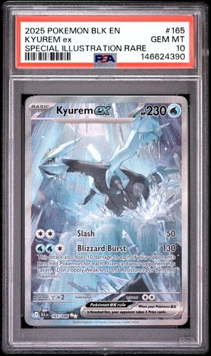 2025 POKEMON BLK EN-BLACK BOLT #165 KYUREM ex SPECIAL ILLUSTRATION RARE PSA 10