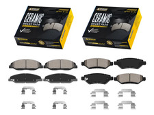 Front Rear Ceramic Brake Pads for 2008 - 2014 Cadillac CTS 2.0L 3.0L 3.6L 6.2L