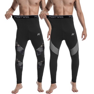 2Pack Men's Thermal Pants Base Layer Long Johns Compression