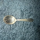Vintage International Sterling Silver Salt Spoon Monogrammed Ornate Pattern