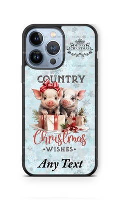 Country Life Christmas Pig Wishes Phone Case for iPhone 16 Samsung S25 Google 8