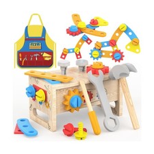 Kids Tool Set with Apron - Montessori Toys for 2 Year Old Boy Toddl... Fast Ship