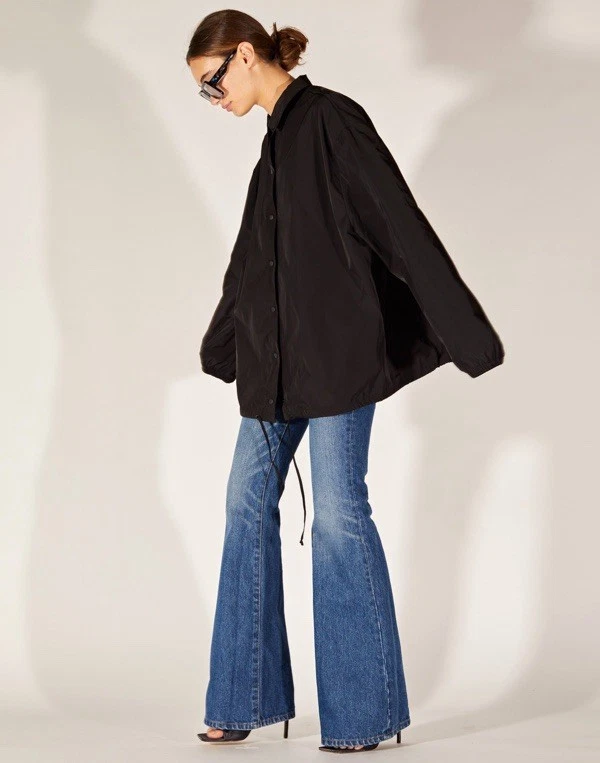 Cynthia Rowley Womens Nylon Windbreaker Jacket Black Size S $295 - Image 4 of 4