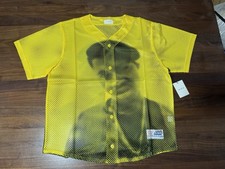 The Genesis Mesh Baseball Jersey in Dandelion (Yellow) Nas Paris 1996 Size Large