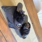 NEWBARK WOMENS YASMIN BLACK LEATHER SLIDES WITH LAMB SHEARLING SIZE 9-PAID $425 — photo 2