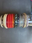 Vintage Bangle Bracelets Mixed Lot 29 Metal Acrylic Costume Jewelry