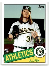 2020 Topps Update #85TB-32 A.J. Puk 1985 Topps Baseball 35th Anniversary
