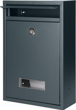 Cassetta Postale Da Esterno in Acciaio Zincato (Antracite)