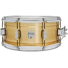 PDP by DW Concept Series 1.2mm Natural Satin Brushed Brass Snare Drum 14 x 6.5in