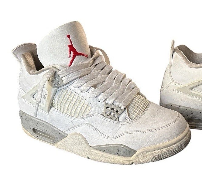 Air Jordan 4 Retro White Oreo Men's Shoes Size 8 Good Pre-Owned Condition thumbnail 2