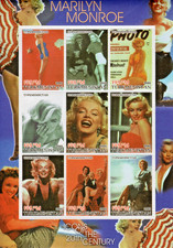 Turkmenistán 2001 MARILYN MONROE Iconos del siglo XX.Hoja (9) MNH