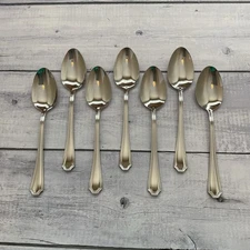 Wallace ARLINGTON Oval Place Spoons Set Of 7 Stainless Steel Flatware #1