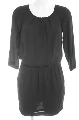 MEXX Langarmkleid Damen Kleid Gr. DE 32 schwarz Casual-Look