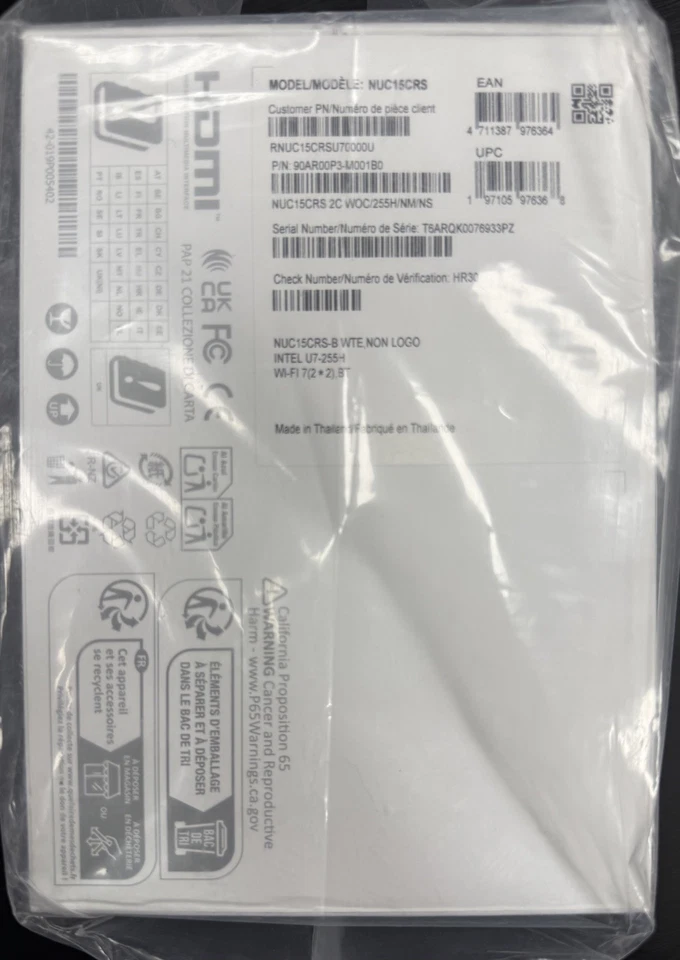 ASUS NUC 15 Pro+ Barebones with Intel Series 2 Core Ultra 7 255H - Image 2 of 2