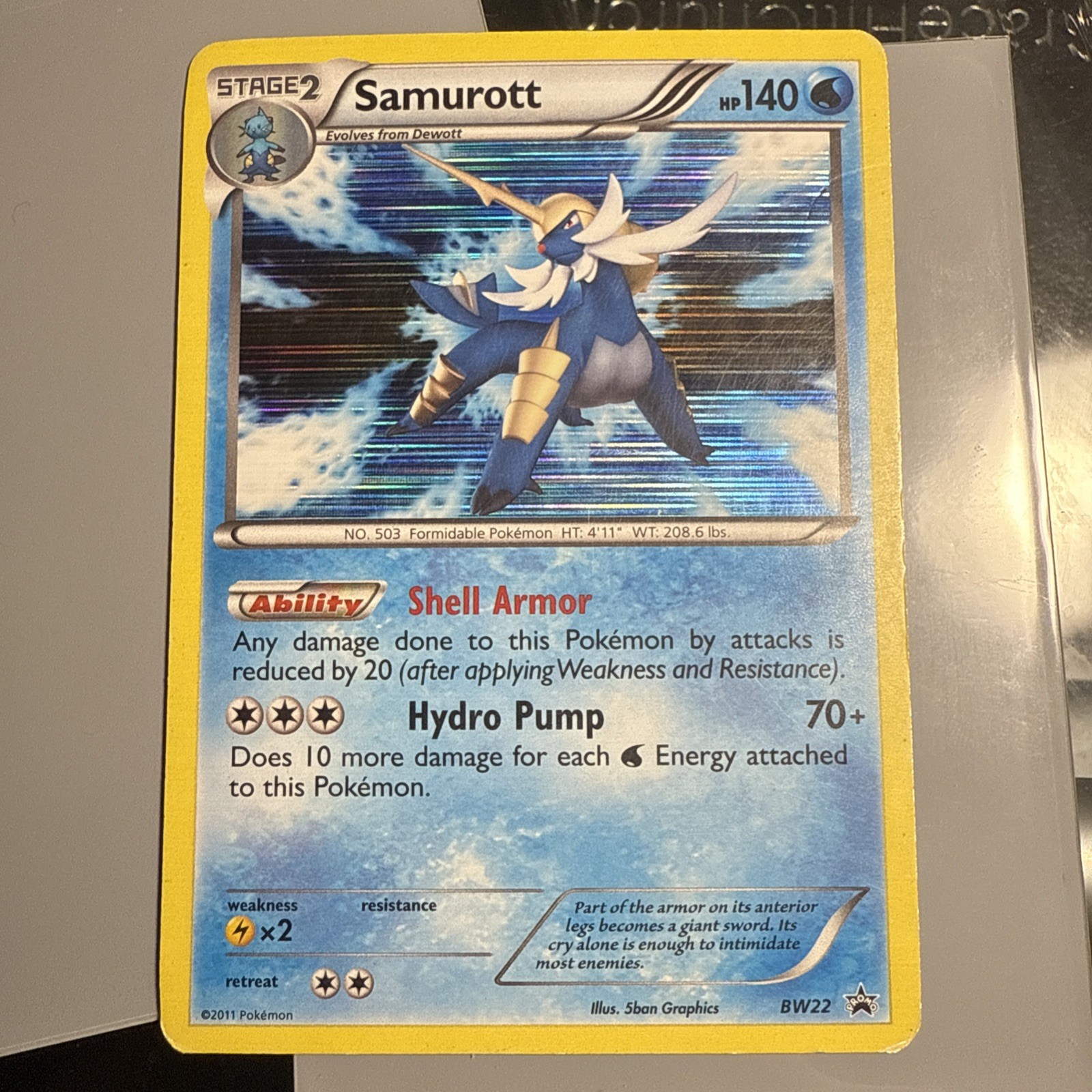 Samurott BW22 Black White Promos Holo
