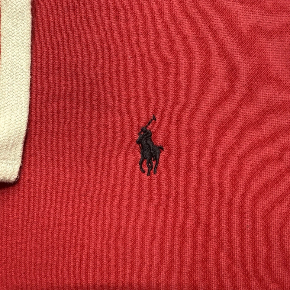 Vintage Polo Ralph Lauren Full Zip Hoodie Sweatshirt Mens XL Red Heavyweight - Image 2 of 4