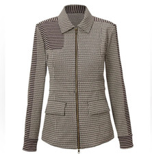 NWT Sz S CAbi Houndstooth Baron Blazer Jacket 4496 Fall 23