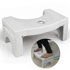 7" Folding Squatting Toilet Stool Plastic Non-Slip Foldable Bathroom Stools T...
