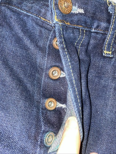 Gap 1969 Italy Selvedge Jeans Raw Denim 100% cotton 38x34 Button Fly EUC - Picture 17 of 17