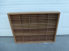 Vintage Napa Valley Cassette 100 Tape Wall Storage Holder Rack Wood Rack 24x18.5