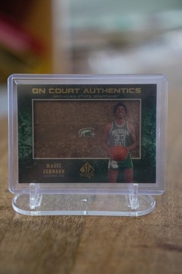 2013-14 SP Authentic - #OCA-MJ Magic Johnson On Court Authentics Michigan State