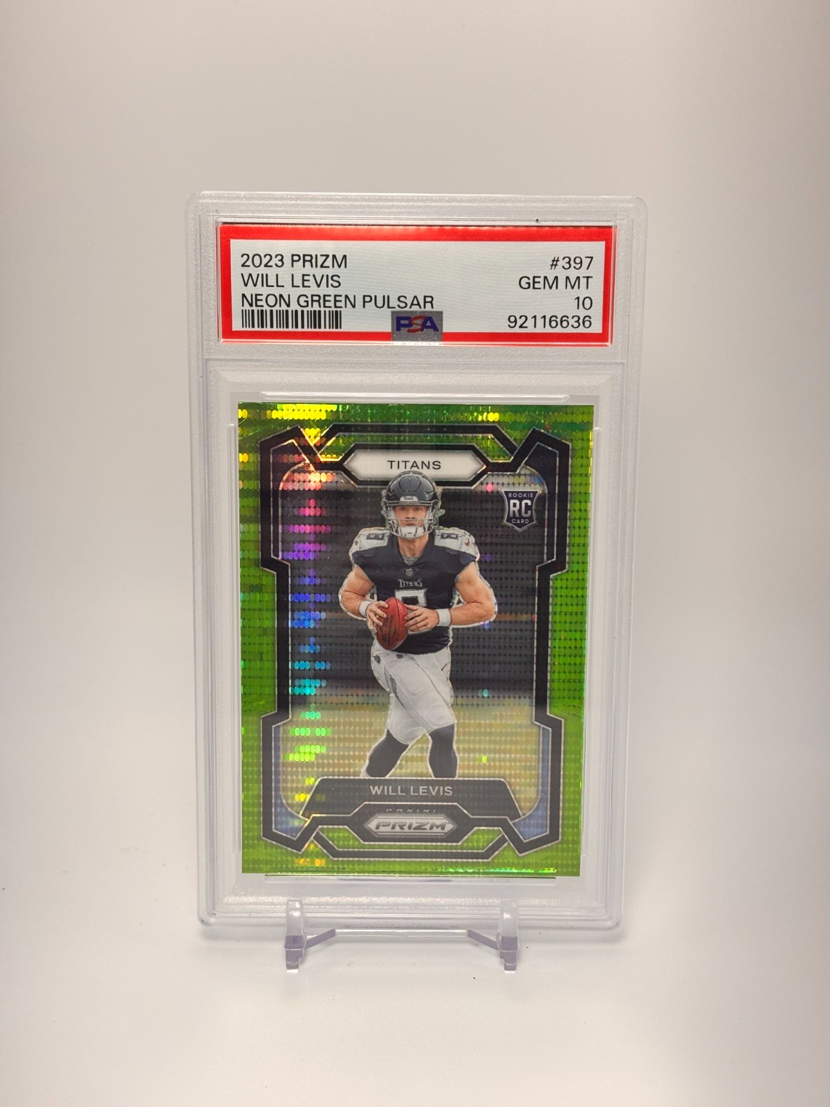 Will Levis Panini Prizm #397 Neon Green Pulsar