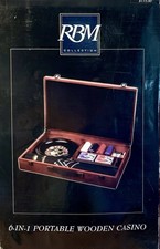 RBM Collection 6-in-1 Portable Casino New In Wood box , Old Stock, by Excalibur