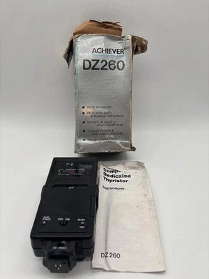 Blitz Achiever DZ260 Vintage Box Anleitung Auto Thyristor Silber Fotografie