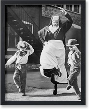 Poster Master Vintage Irish Dancing Poster - Retro Dancing Nun Print. Unframed