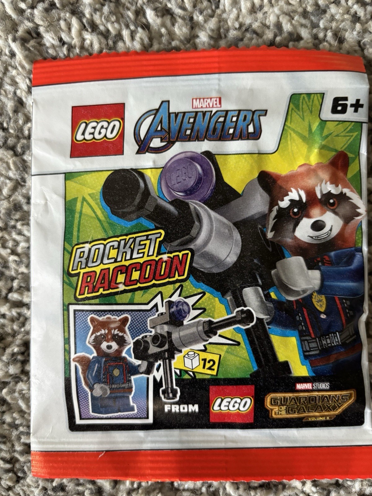 Lego Marvel Rocket minifigure Sealed