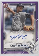 2021 Bowman Paper Prospect Purple Border /250 Daniel Alvarez #PAPR-DA Auto 2f9